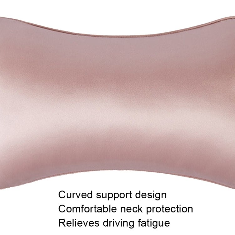 TZ19 Silk Car Head Pillow Car Memory Foam Comfort Lumbar Support(Champagne) - Seat Accessories by buy2fix | Online Shopping UK | buy2fix