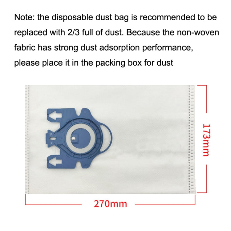 10PCS For Miele 3DFJM / Complete C2 Vacuum Cleaner Accessories Blue Dust Bag - For Miele Accessories by buy2fix | Online Shopping UK | buy2fix
