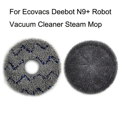 For Ecovacs Deebot N9+ 2pcs Robot Vacuum Cleaner Steam Mop Cloth(Ripple) - For ECOVACS Accessories by buy2fix | Online Shopping UK | buy2fix