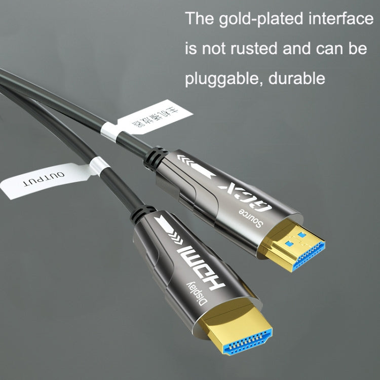 HDMI 2.0 Male To HDMI 2.0 Male 4K HD Active Optical Cable, Cable Length: 25m by buy2fix