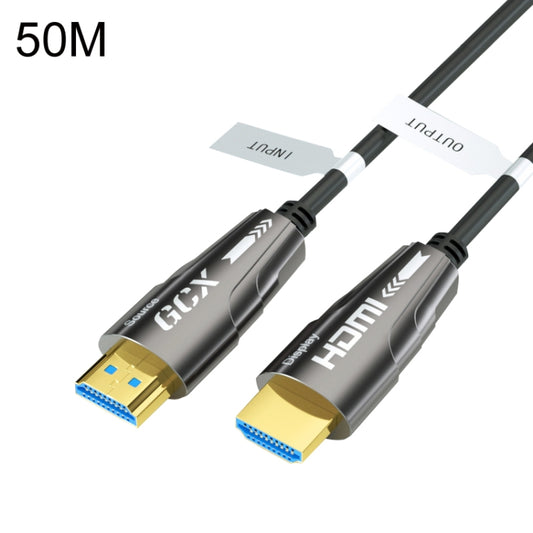 HDMI 2.0 Male To HDMI 2.0 Male 4K HD Active Optical Cable, Cable Length: 50m by buy2fix
