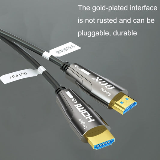 HDMI 2.0 Male To HDMI 2.0 Male 4K HD Active Optical Cable, Cable Length: 80m by buy2fix