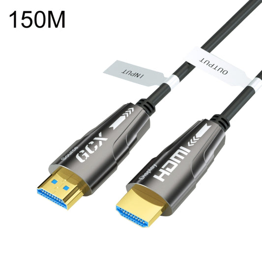 HDMI 2.0 Male To HDMI 2.0 Male 4K HD Active Optical Cable, Cable Length: 150m by buy2fix
