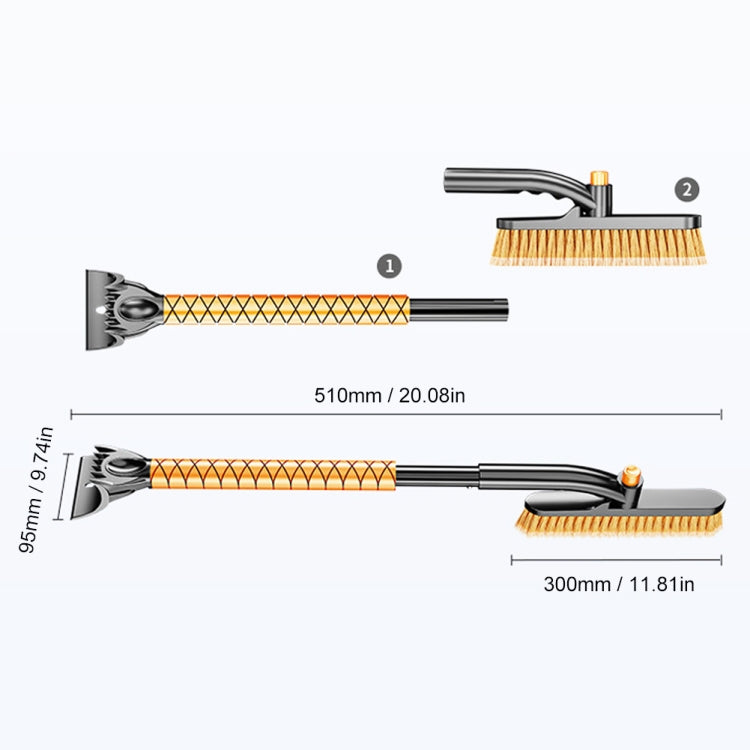 ST-3909 SUITU Removable Snowproof Shovel Sweeping Snow Brush - Ice Scraper by SUITU | Online Shopping UK | buy2fix