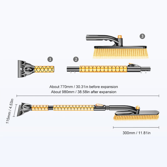 ST-3908 SUITU Removable Snowproof Shovel Sweeping Snow Brush - Ice Scraper by SUITU | Online Shopping UK | buy2fix