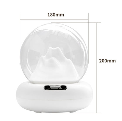 Rechargeable Moutain View Double Spray Aromatherapy Difusor Humidifier With Colorful Light(White) - Air Purifiers & Accessories by buy2fix | Online Shopping UK | buy2fix