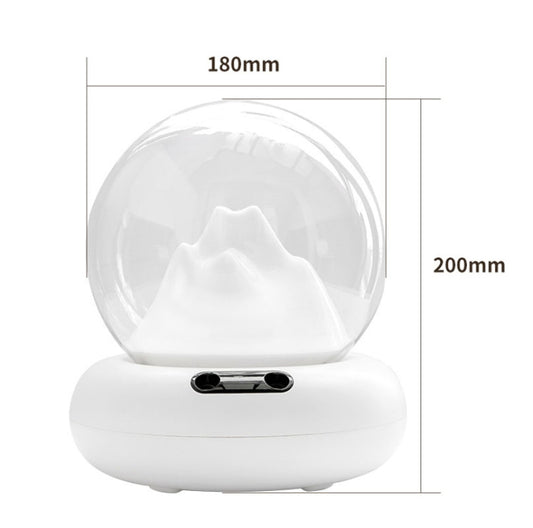 Rechargeable Moutain View Double Spray Aromatherapy Difusor Humidifier With Colorful Light(White) - Air Purifiers & Accessories by buy2fix | Online Shopping UK | buy2fix