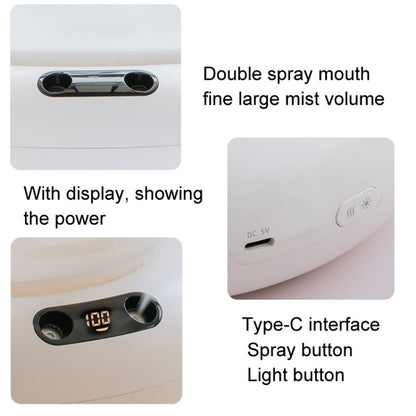 Rechargeable Moutain View Double Spray Aromatherapy Difusor Humidifier With Colorful Light(White) - Air Purifiers & Accessories by buy2fix | Online Shopping UK | buy2fix