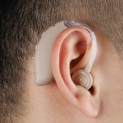 GM-105 Smart Noise Cancelling Ear-hook Rechargeable Elderly Hearing Aids, Spec: US Pulg(Skin Color) - Hearing Aids by buy2fix | Online Shopping UK | buy2fix