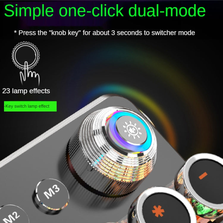 K820 104 Keys Retro Punk Plating Knob Glowing Wired Green Shaft Keyboard, Cable Length: 1.6m, Style: Running Lights (Black) by buy2fix