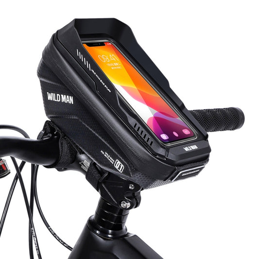 WILD MAN XT1 1L Bicycle EVA Hard Shell Phone Touch Screen Handlebar Bag(Solar Pattern) by WILD MAN