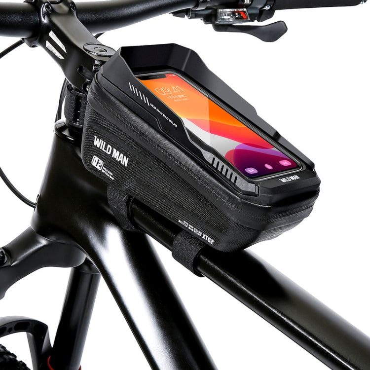 WILD MAN XT2 1L Bicycle EVA Hard Shell Waterproof Phone Touch Screen Beam Bag(Twill) by WILD MAN