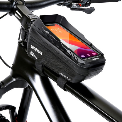 WILD MAN XT2 1L Bicycle EVA Hard Shell Waterproof Phone Touch Screen Beam Bag(Twill) by WILD MAN