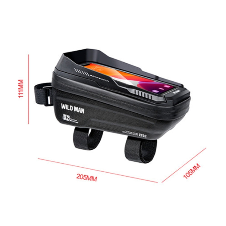 WILD MAN XT2 1L Bicycle EVA Hard Shell Waterproof Phone Touch Screen Beam Bag(Twill) by WILD MAN