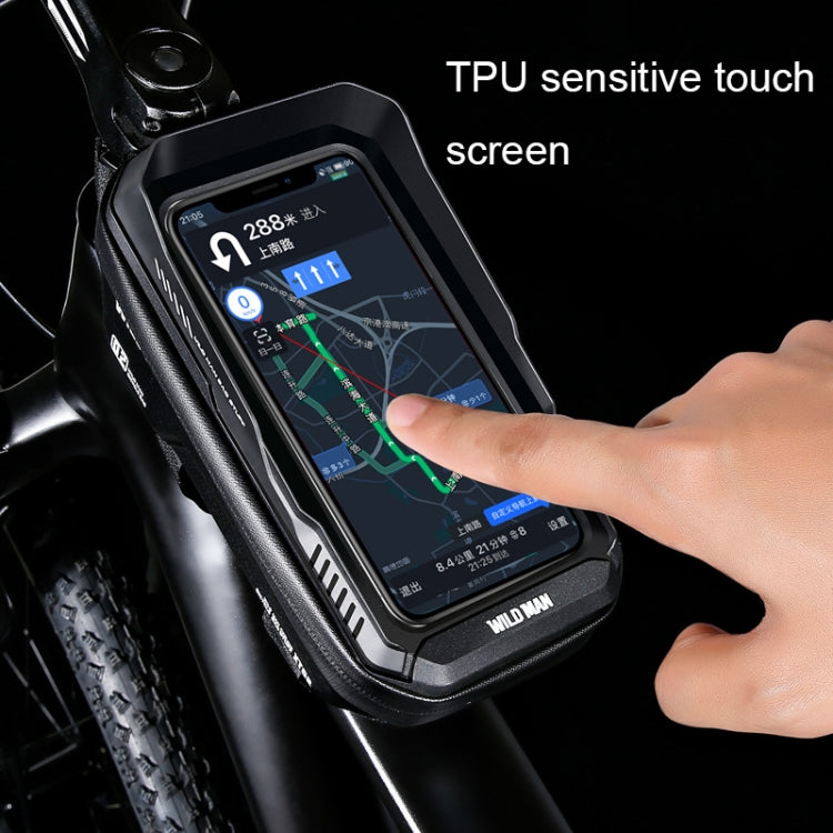 WILD MAN XT2 1L Bicycle EVA Hard Shell Waterproof Phone Touch Screen Beam Bag(Twill) by WILD MAN