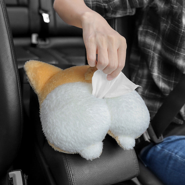 Multifunctional Cartoon Armrest Box Seat Back Tissue Box, Styles: Corgi - Tissue Boxes by buy2fix | Online Shopping UK | buy2fix