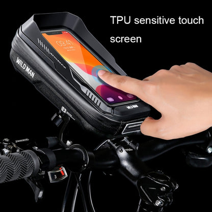 WILD MAN XT3S 0.6L Mountain Bike 360-Degree Rotating Phone Touch Screen Bag(Black) by WILD MAN