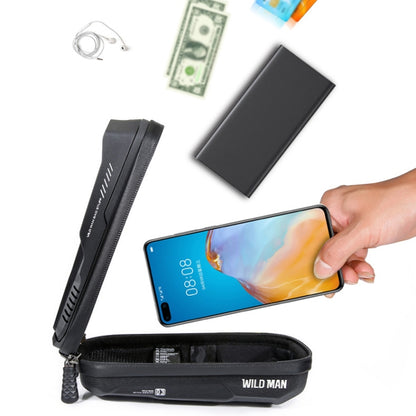 WILD MAN XT3S 0.6L Mountain Bike 360-Degree Rotating Phone Touch Screen Bag(Black) by WILD MAN