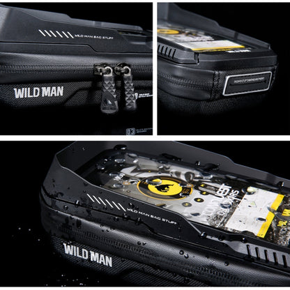 WILD MAN XT3S 0.6L Mountain Bike 360-Degree Rotating Phone Touch Screen Bag(Black) by WILD MAN
