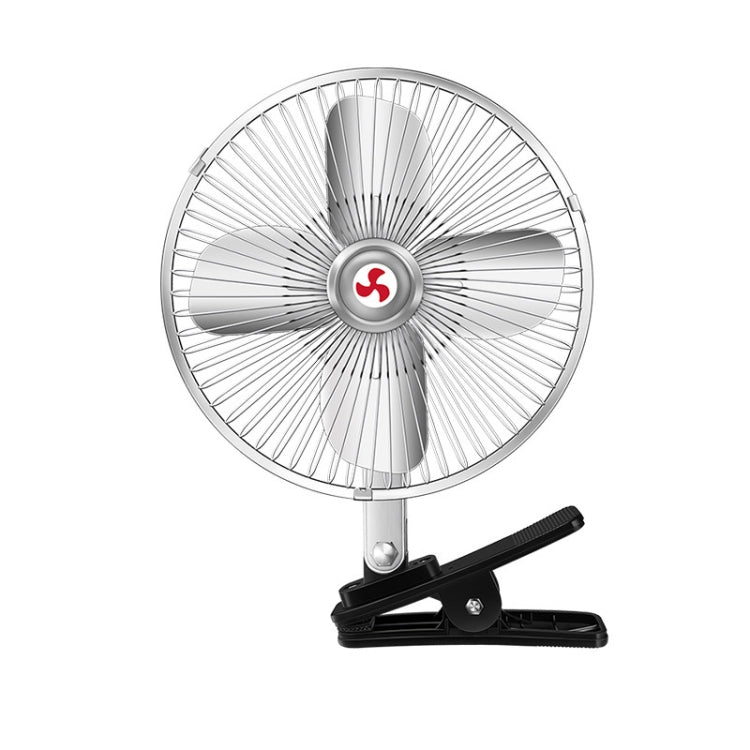 Car Powerful Fixing Clip Cooling High Wind Power Electric Fan, Specification: 8 inch Metal 24V by buy2fix