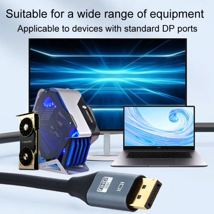 DP1.4 Version 8K DisplayPort Male to Male Electric Graphics Card HD Cable, Length: 2m by buy2fix