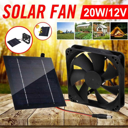 Al-043 20W Solar Mini Fan Bathroom Kitchen Solar Exhaust Fan by buy2fix