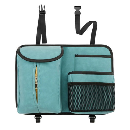 DE RAN FU Flip Fur Car Seat BackTissue Box Storage Hanging Bag With Hook(Blue) - Tissue Boxes by buy2fix | Online Shopping UK | buy2fix