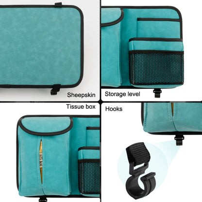 DE RAN FU Flip Fur Car Seat BackTissue Box Storage Hanging Bag With Hook(Brown) - Tissue Boxes by buy2fix | Online Shopping UK | buy2fix