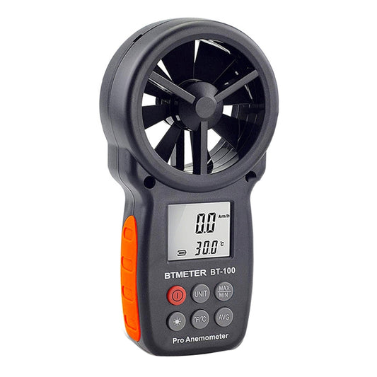BT-100 Handheld Anemometer Wind Speed Wind Chill Temperature Measuring Instrument(Black) - Tachometers & Anemometer by buy2fix | Online Shopping UK | buy2fix