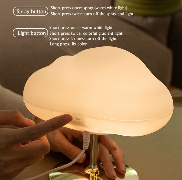 270ml Cloud Aroma Diffuser Humidifier  USB Table Lamp(Gold Bottom) - Air Purifiers & Accessories by buy2fix | Online Shopping UK | buy2fix