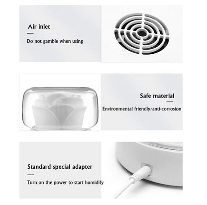 400ml Rose Aromatherapy Diffuser Timing Humidifier with Seven-color Light,CN Plug(White) - Air Purifiers & Accessories by buy2fix | Online Shopping UK | buy2fix