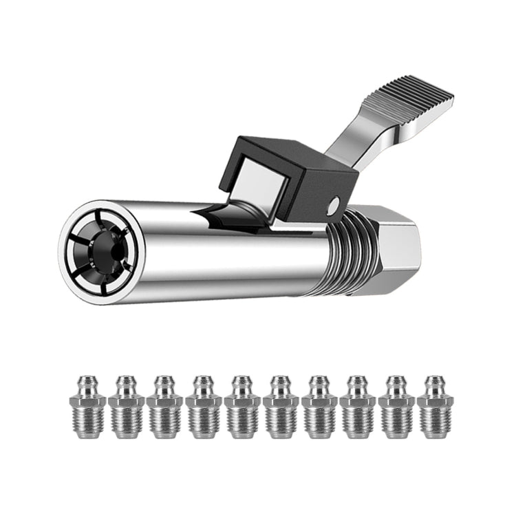 PC002 Lock Clamp Type High Pressure Grease Nozzle, Style: Butter Mouth+10 Straight Heads - Other Tools by buy2fix | Online Shopping UK | buy2fix