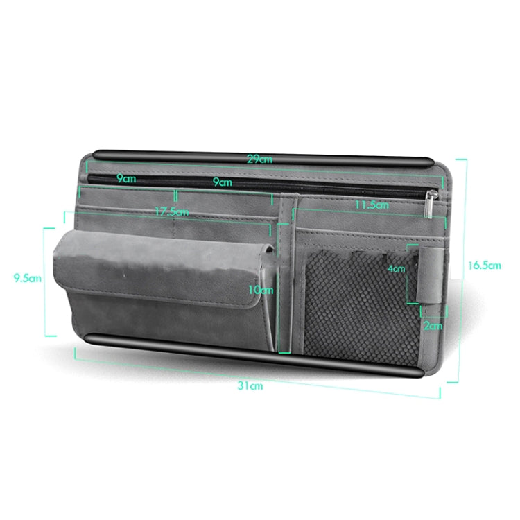 DE RAN FU Car Shade Glasses Box Storage Bag Car Flip Fur Glue Box Zipper Card Bag(Blue) - Stowing Tidying by DE RAN FU | Online Shopping UK | buy2fix