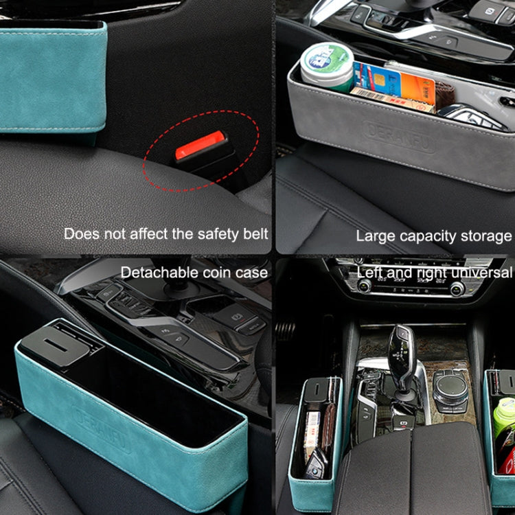 DE RAN FU Car Seat Storage Box Cup Holder Fur Citrine Phone Sundry Storage Box(Black) - Stowing Tidying by DE RAN FU | Online Shopping UK | buy2fix