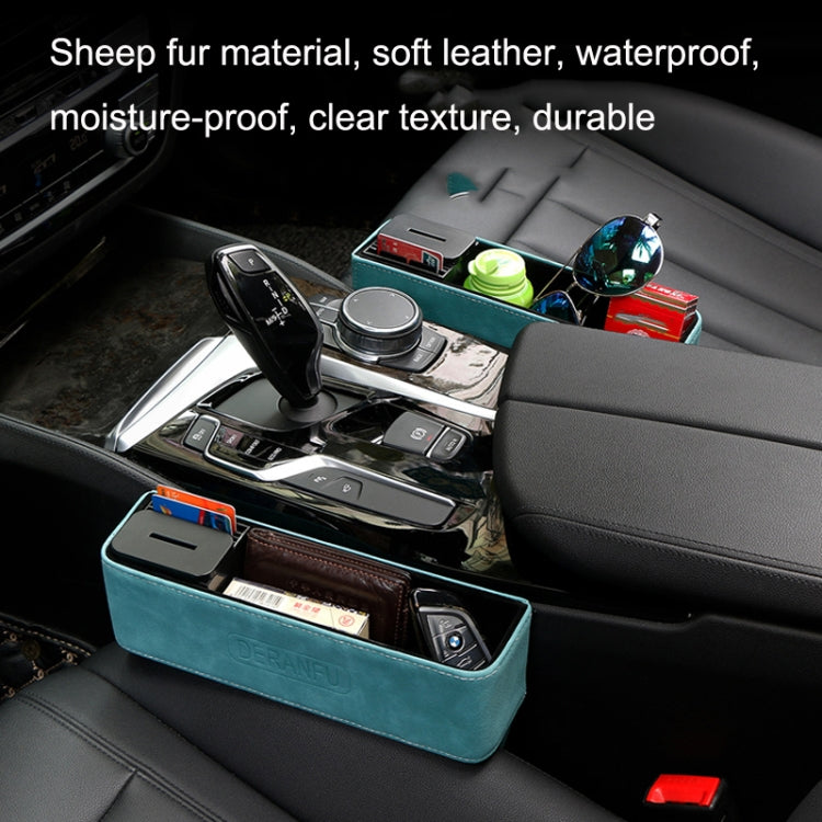 DE RAN FU Car Seat Storage Box Cup Holder Fur Citrine Phone Sundry Storage Box(Black) - Stowing Tidying by DE RAN FU | Online Shopping UK | buy2fix