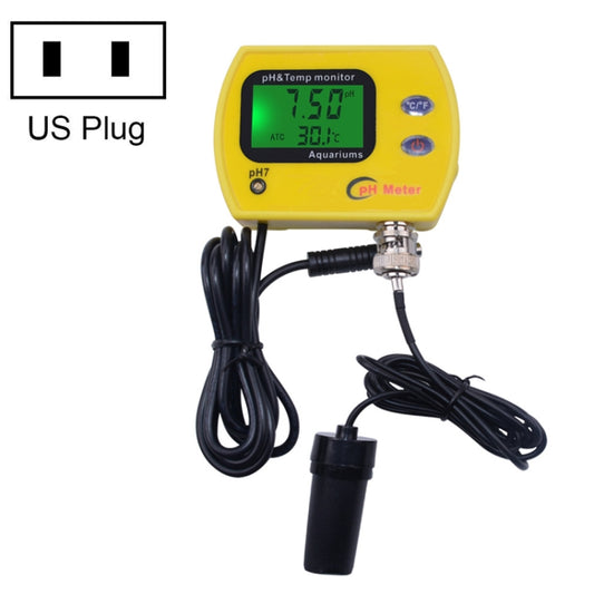PH Tester Durable Acid Meter Swimming Pool Temperature Monitor With Backlight, Plug Type: US Plug - PH & Moisture Meter by buy2fix | Online Shopping UK | buy2fix