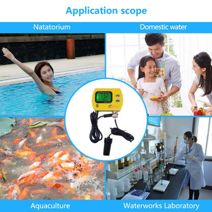 PH Tester Durable Acid Meter Swimming Pool Temperature Monitor With Backlight, Plug Type: EU Plug - PH & Moisture Meter by buy2fix | Online Shopping UK | buy2fix