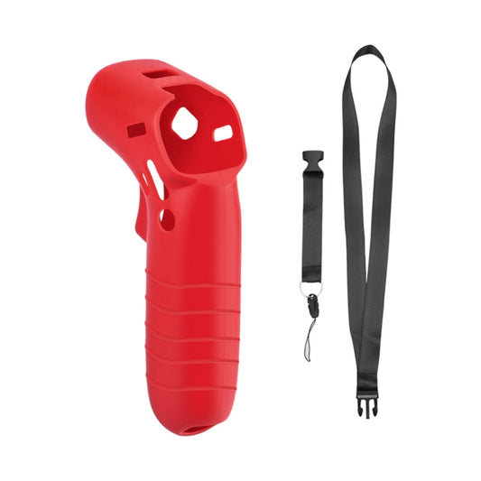 For DJI FPV Combo Controller Silicone Cover Protective Sleeve Skin Case With Lanyard Red - Case & Bags by buy2fix | Online Shopping UK | buy2fix