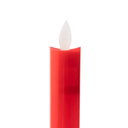 2 PCS Simulation Long-rod Electronic Candle Lamp Swing Wick LED Temple Lamp(Red) - Holiday Lights by buy2fix | Online Shopping UK | buy2fix