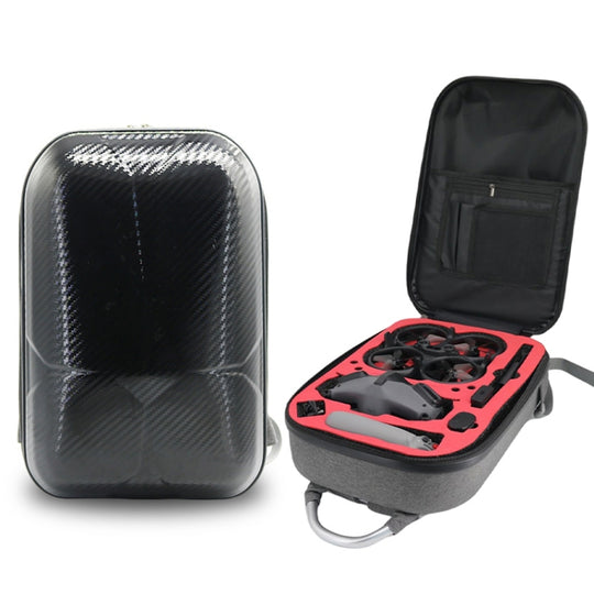 Pour DJI Avata Sac à dos en fibre de carbone Sac antichoc et étanche (noir et gris)