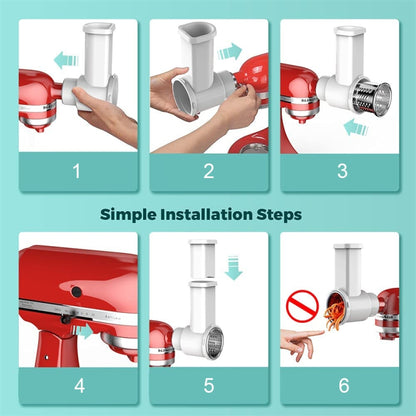 For KitchenAid 4.5QT/5QT Vertical Mixer Kitchen Vegetable Slicer and Grater(KA-006) - Food Disposer Parts by buy2fix | Online Shopping UK | buy2fix