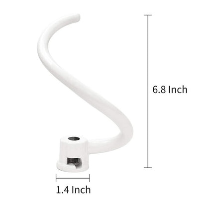 For KitchenAid 6QT Stand Lifting Mixer Bowl Spiral Coating Metal Dough Hook(White) - Food Disposer Parts by buy2fix | Online Shopping UK | buy2fix