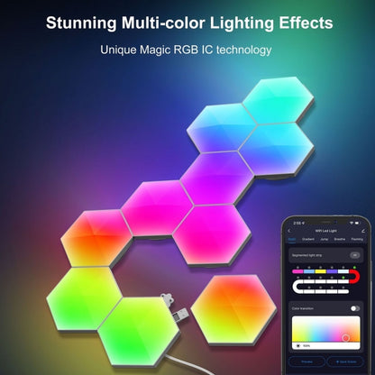12pcs / Set Gaming Ambient Light Smart Chiclet Backdrop Quantum Wall Light, Versions: Bluetooth - Novelty Lighting by buy2fix | Online Shopping UK | buy2fix