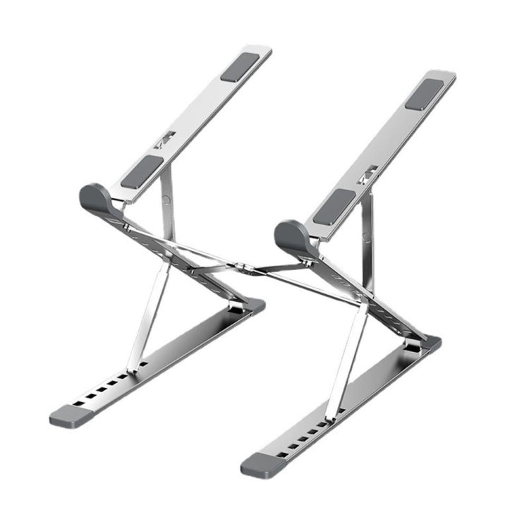 N8 Double-layer Foldable Lifting Aluminum Alloy Laptop Heat Dissipation Stand, Color: Silver - Laptop Stand by buy2fix | Online Shopping UK | buy2fix