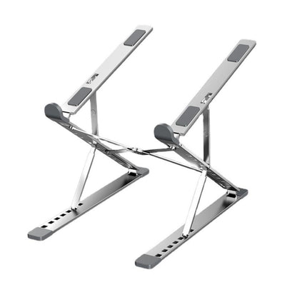 N8 Double-layer Foldable Lifting Aluminum Alloy Laptop Heat Dissipation Stand, Color: Silver - Laptop Stand by buy2fix | Online Shopping UK | buy2fix