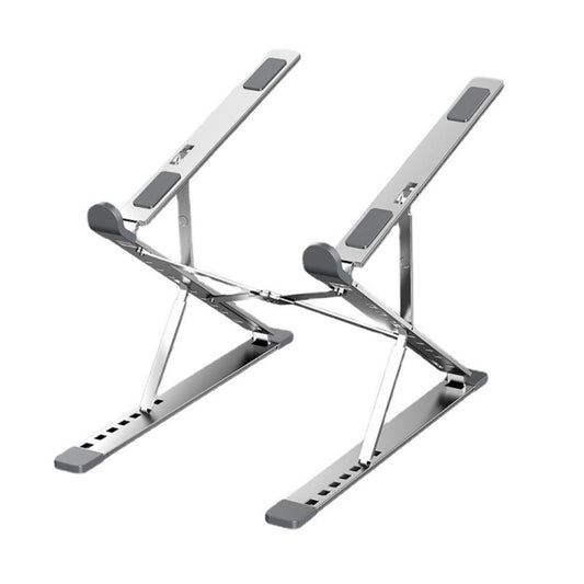 N8 Double-layer Foldable Lifting Aluminum Alloy Laptop Heat Dissipation Stand, Color: Silver - Laptop Stand by buy2fix | Online Shopping UK | buy2fix
