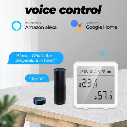 Wifi Temperature And Humidity Meter Sensor Equipment Smart Home Graffiti APP Temperature And Humidity Sensor(Black) - Smart Switch by buy2fix | Online Shopping UK | buy2fix