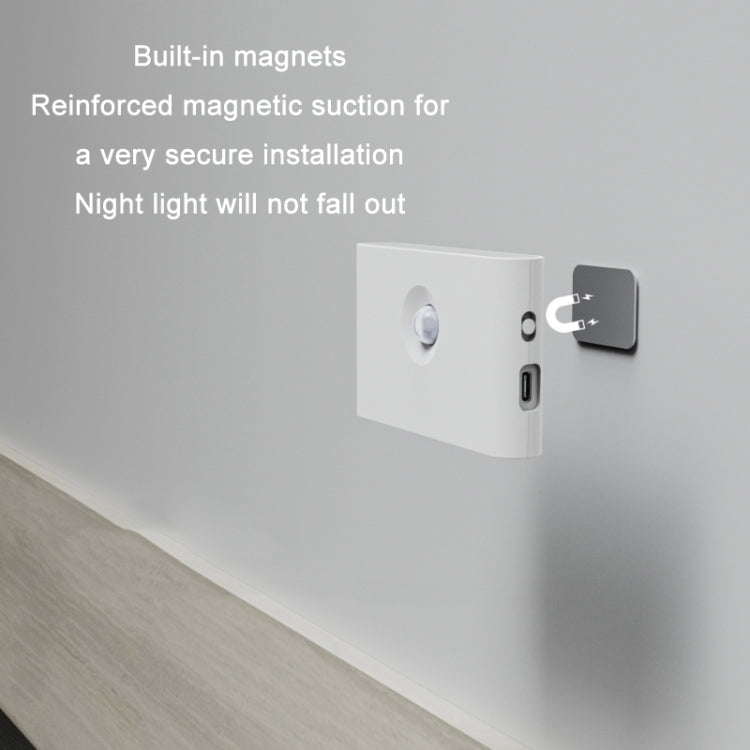 Human Infrared Smart Sensor Wireless Magnetic LED Night Light(Plane Lens) - Sensor LED Lights by buy2fix | Online Shopping UK | buy2fix