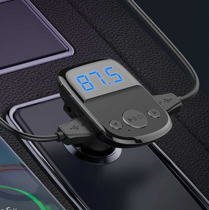 LDNIO C706Q QC3.0+AUTO-ID Car Bluetooth FM Music Digital Display Car Charger with Type-C/USB-C Cable - Car Charger by LDNIO | Online Shopping UK | buy2fix