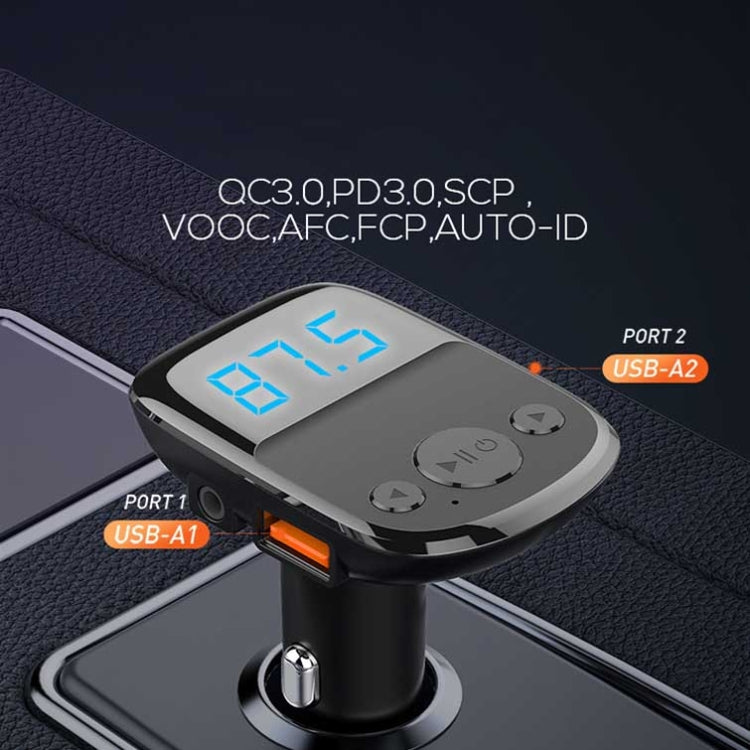 LDNIO C706Q QC3.0+AUTO-ID Car Bluetooth FM Music Digital Display Car Charger with Type-C/USB-C Cable - Car Charger by LDNIO | Online Shopping UK | buy2fix